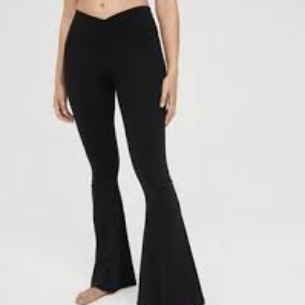 Aerie Crossover Flare Leggings